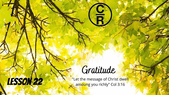 Lesson 22 Grattitude